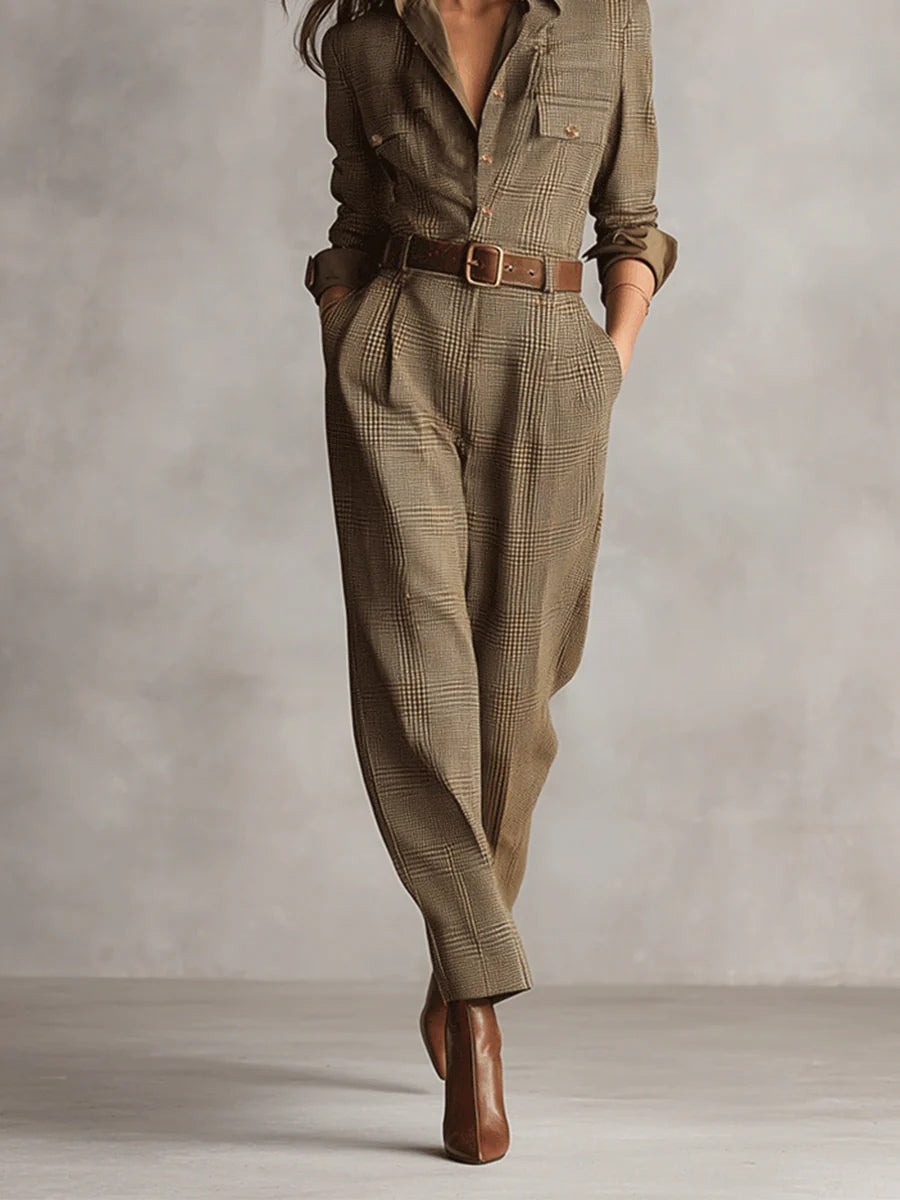 Lucinda – Chic Tweed Jumpsuit