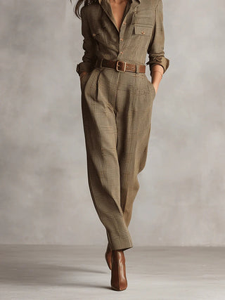 Lucinda – Chic Tweed Jumpsuit