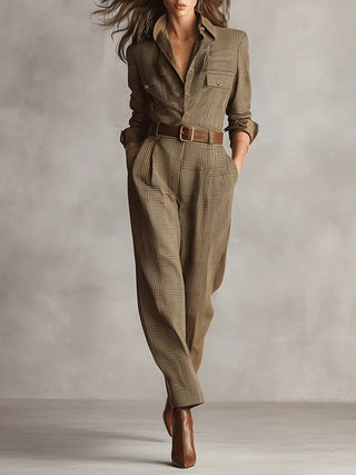 Lucinda – Chic Tweed Jumpsuit