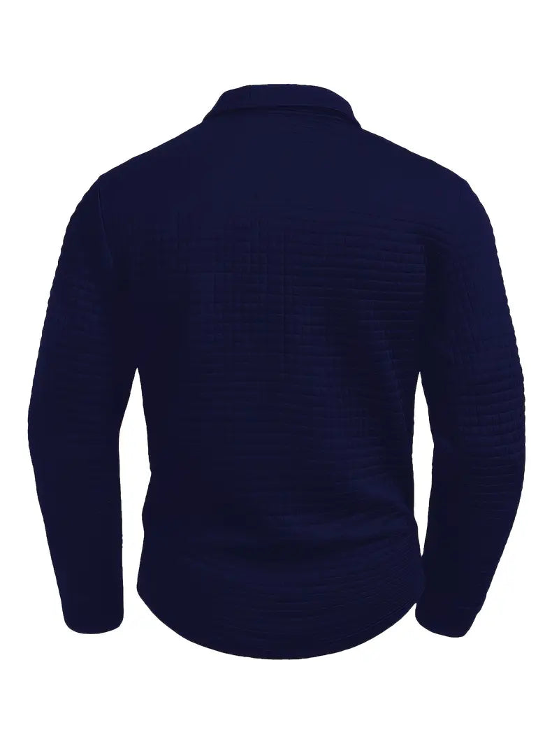 Gabriel – Breathable Warm Fabric Textured Polo Shirt