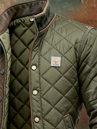 Cormac – Quilted Jacket Featuring Leather Accents