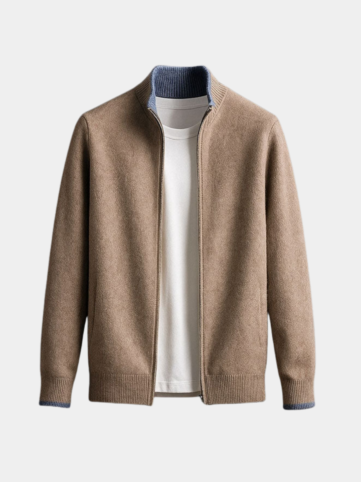 Isaac – Knitted Zip-Up Jacket