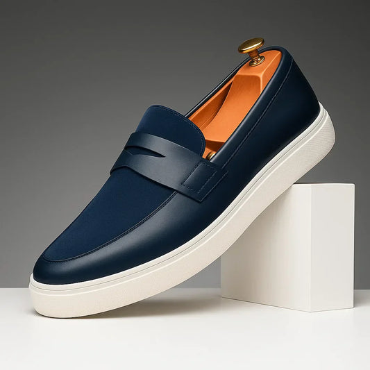 Lewis – Suede and Leather Slip-On Loafers