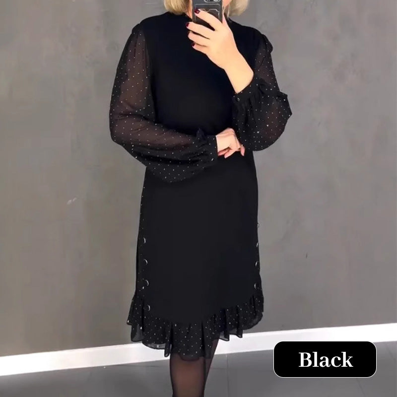 Freya – Crew Neck Dress with Crystal Embellishments