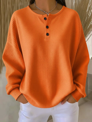 Mary – Relaxed Waffle Knit Pullover