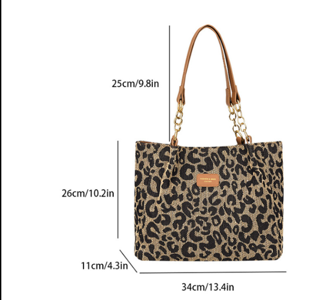 Leopard Canvas Shopping Bag