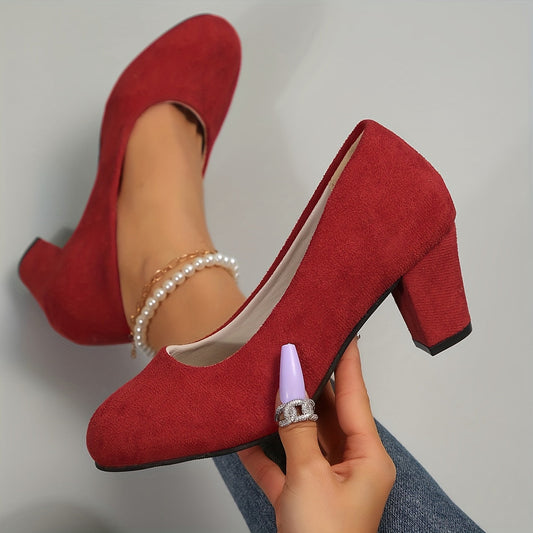 Noelle – Wide Toe Suede Pumps for Ultimate Comfort