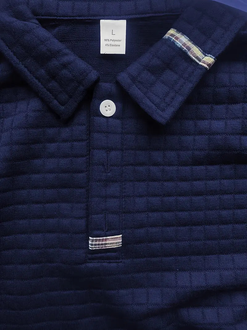 Gabriel – Breathable Warm Fabric Textured Polo Shirt
