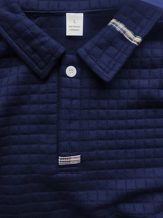 Gabriel – Breathable Warm Fabric Textured Polo Shirt