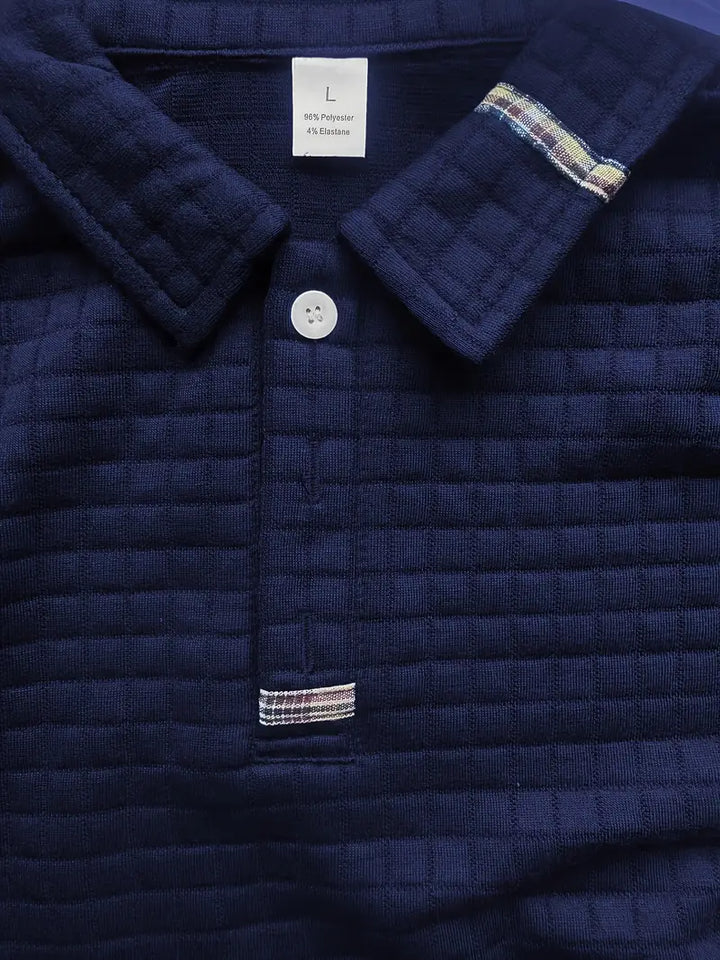 Gabriel – Breathable Warm Fabric Textured Polo Shirt