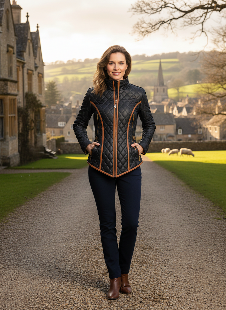 Bethany - Padded Jacket with Diamond Quilting