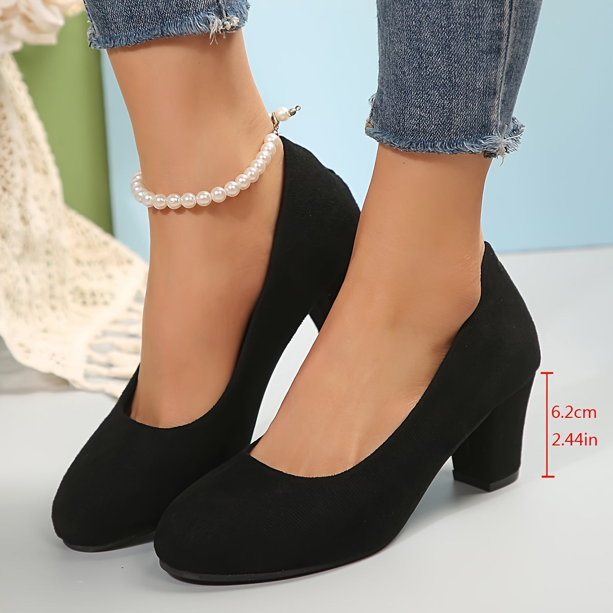 Noelle – Wide Toe Suede Pumps for Ultimate Comfort