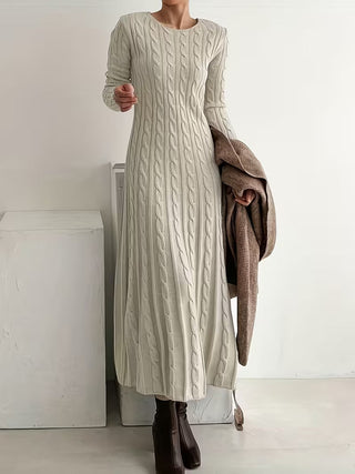 Jemima - Chic Long Cable Knit Dress
