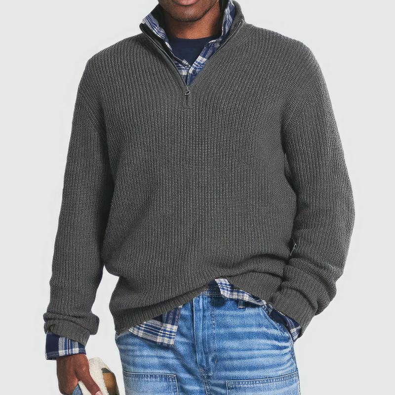 Finn | Men's Zip-Up Knitted Sweater
