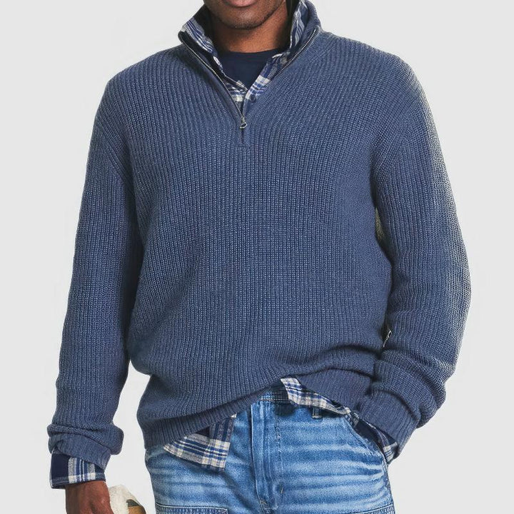 Finn | Men's Zip-Up Knitted Sweater