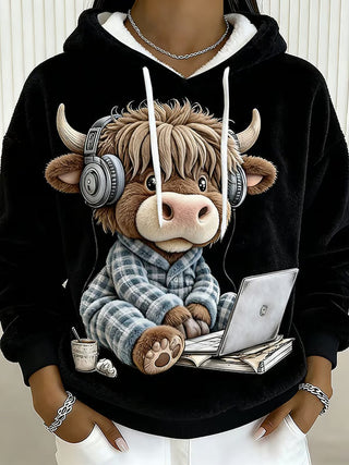 Maisie – Comfy Highland Cow Hoodie