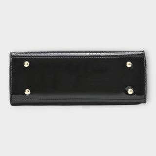 Maison Verdelle -  Shiny Crocodile Skin Pattern Handbag