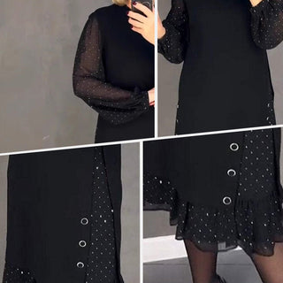 Freya – Crew Neck Dress with Crystal Embellishments