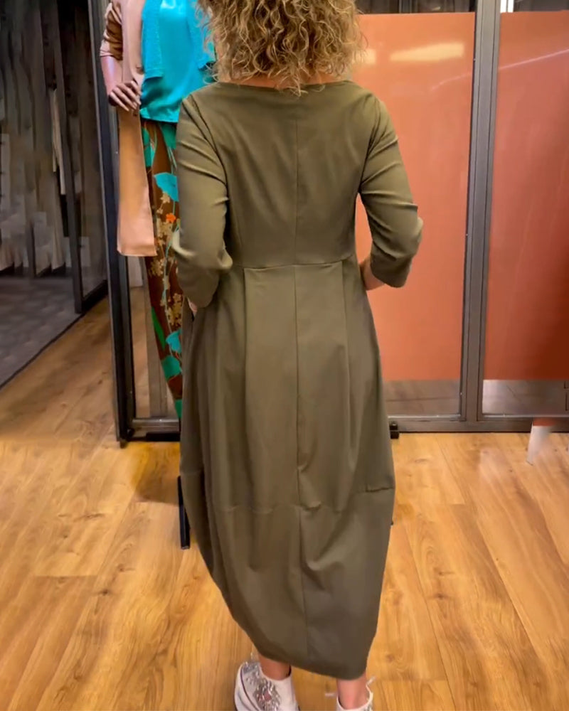 Jessica - Sophisticated Round Neck Dress