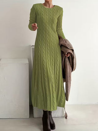 Jemima - Chic Long Cable Knit Dress