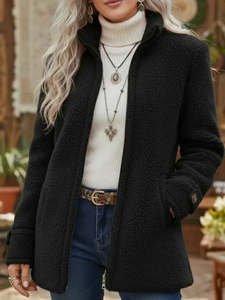 Devina – Full-Zip Jacket with Lambswool Texture
