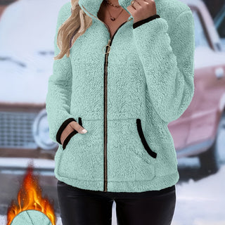 Clorinda | Jacket with Zip and Contrast Finishes