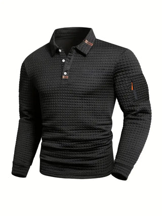 Gabriel – Breathable Warm Fabric Textured Polo Shirt