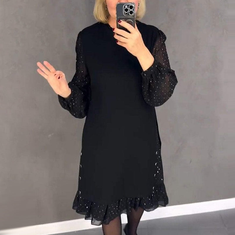 Freya – Crew Neck Dress with Crystal Embellishments