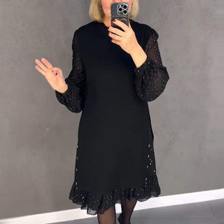 Freya – Crew Neck Dress with Crystal Embellishments