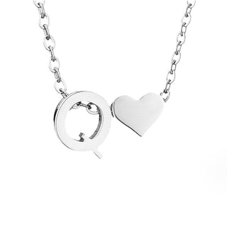 Forever Love & Letter Silver Necklace