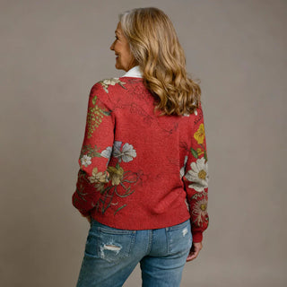 Ellery – Retro Floral Knit Cardigan