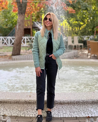 Hallie – Cozy Confidence Patchwork Knit Jacket