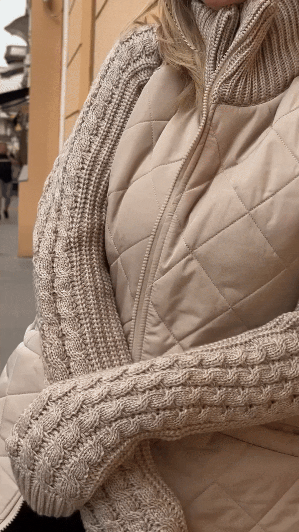 Hallie – Cozy Confidence Patchwork Knit Jacket