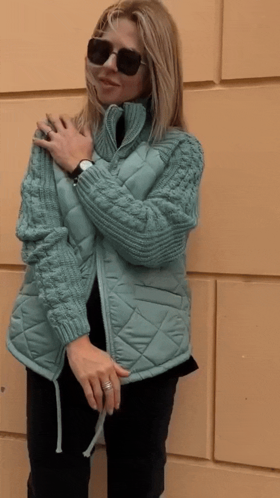 Hallie – Cozy Confidence Patchwork Knit Jacket