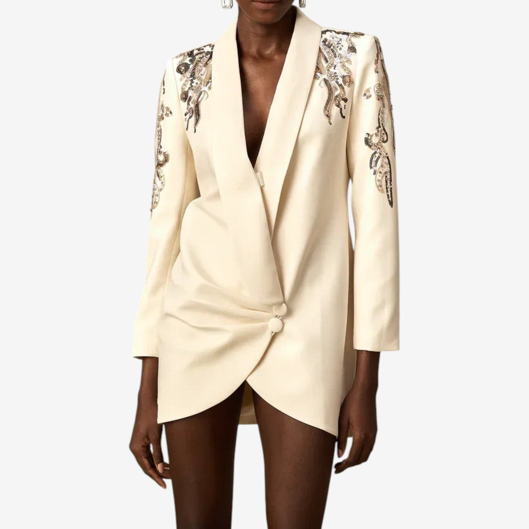 Whitley - Chic Embroidered Blazer Dress
