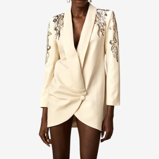 Whitley - Chic Embroidered Blazer Dress