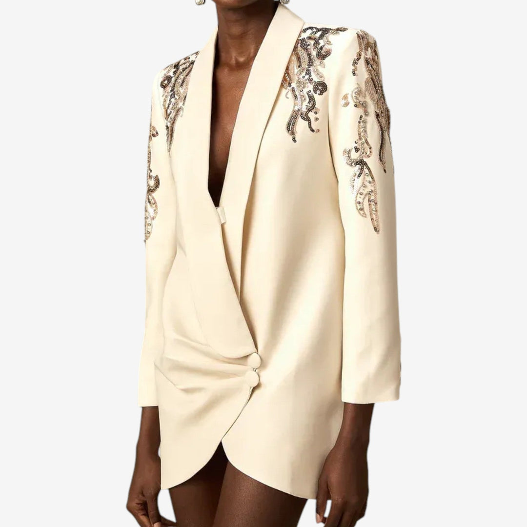 Whitley - Chic Embroidered Blazer Dress