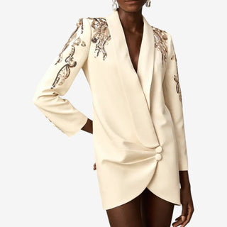 Whitley - Chic Embroidered Blazer Dress