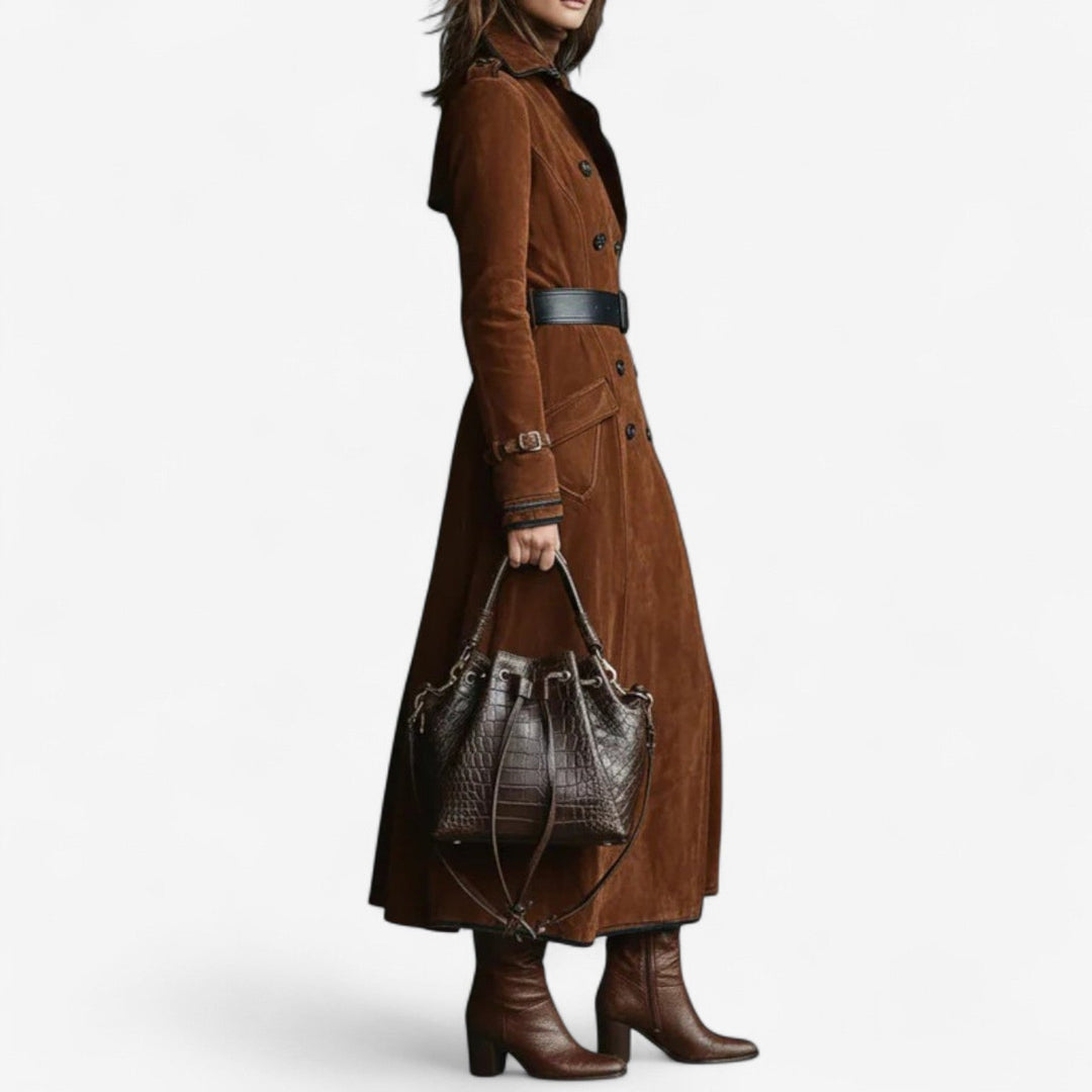 Loretta - Luxurious Suede Trench Coat
