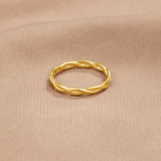 Infinity Gold Twist Ring