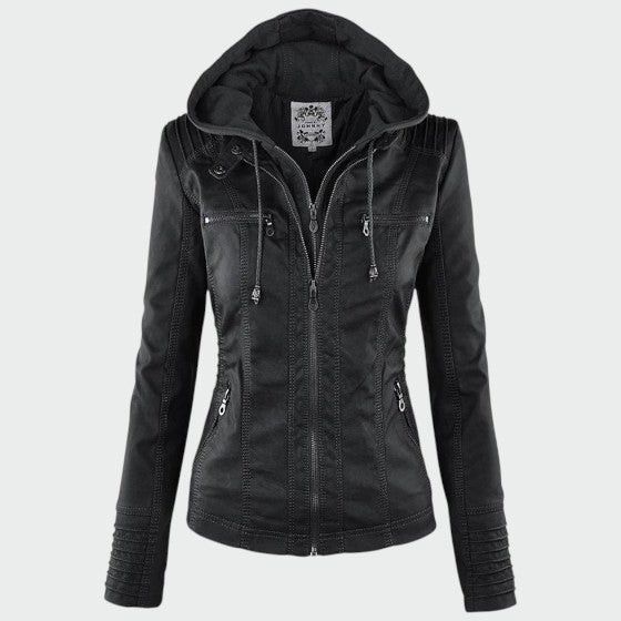 Gia - Genuine Leather Motorcycle Jacket