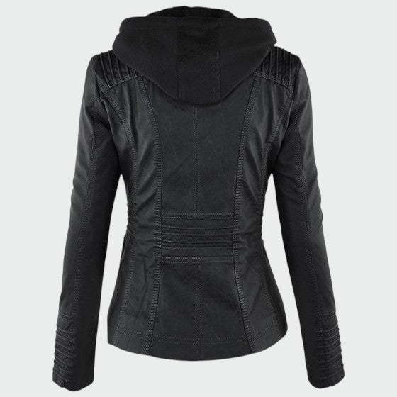 Gia - Genuine Leather Motorcycle Jacket