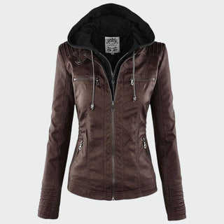 Gia - Genuine Leather Motorcycle Jacket