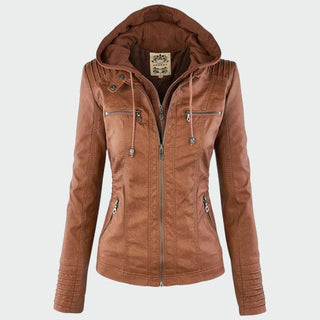 Gia - Genuine Leather Motorcycle Jacket