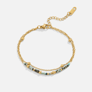 Layered Stone Beads Bracelet