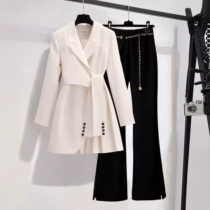 LOUISA™ – Chic Blazer and Trousers Ensemble