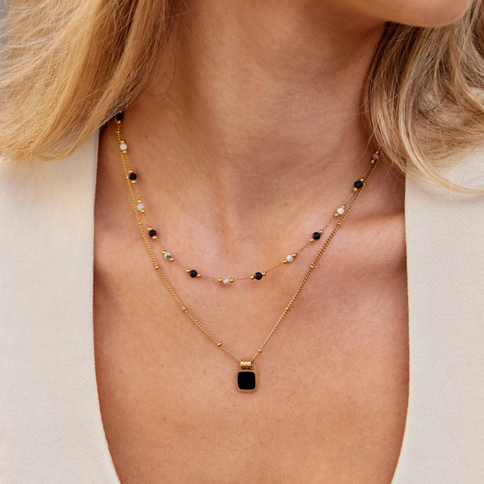 Black Pendant Necklace
