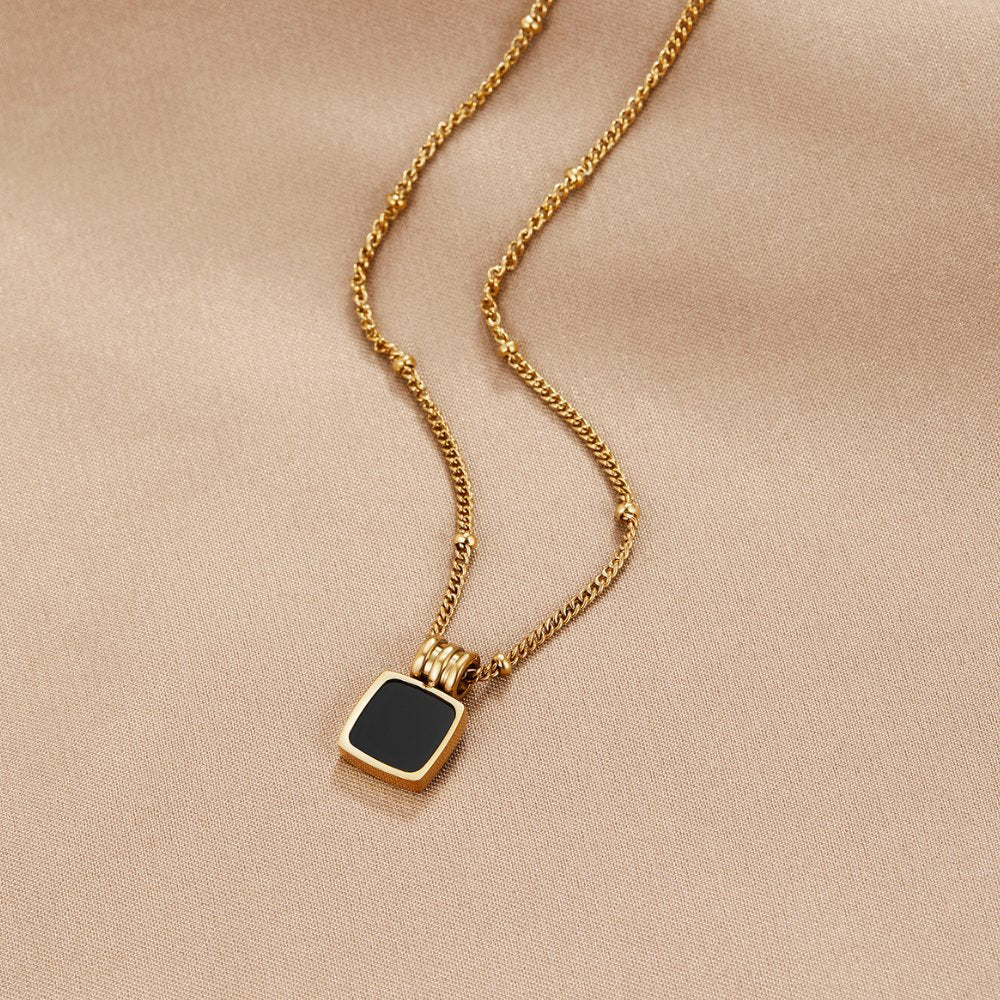 Black Pendant Necklace