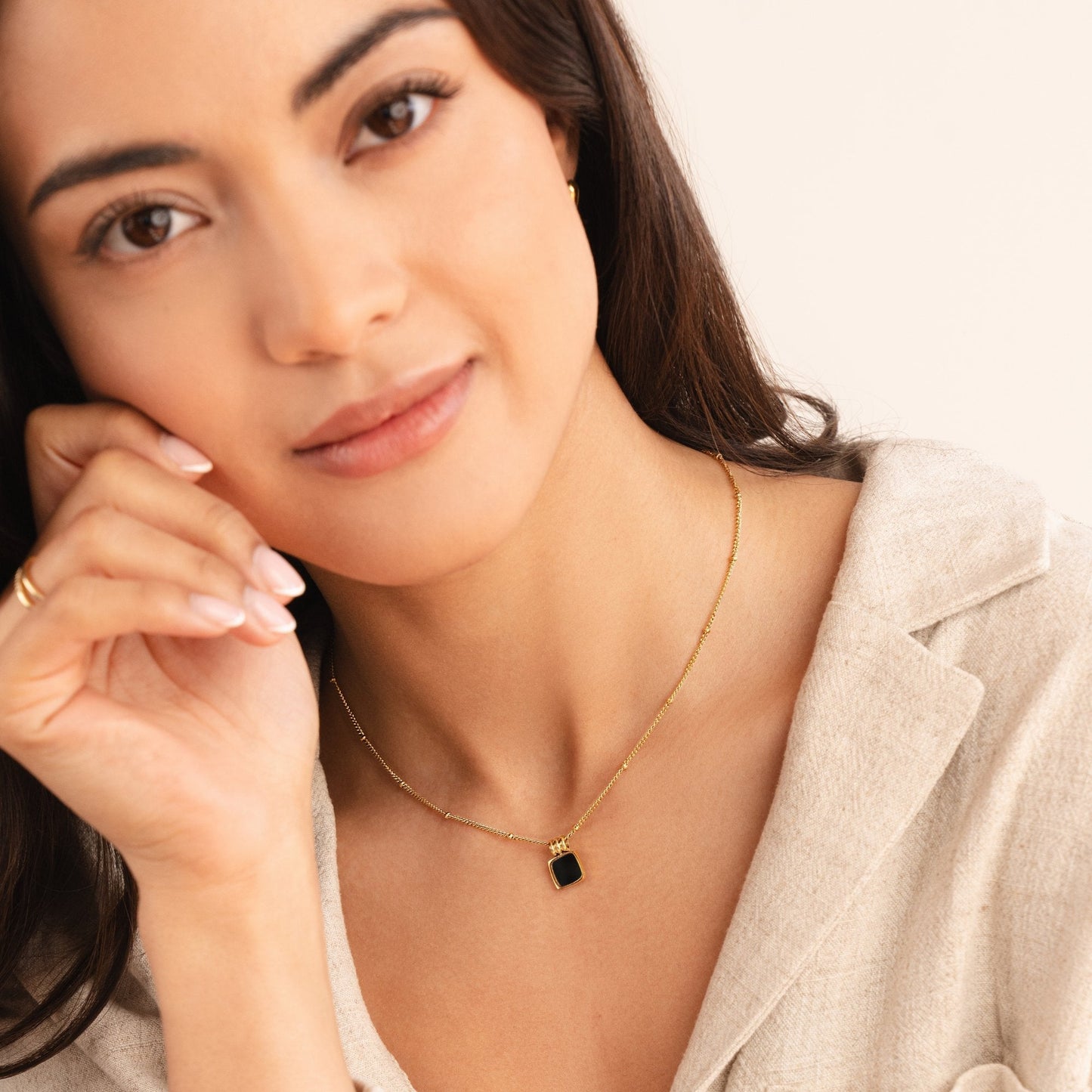 Black Pendant Necklace