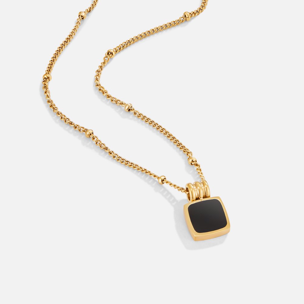 Black Pendant Necklace